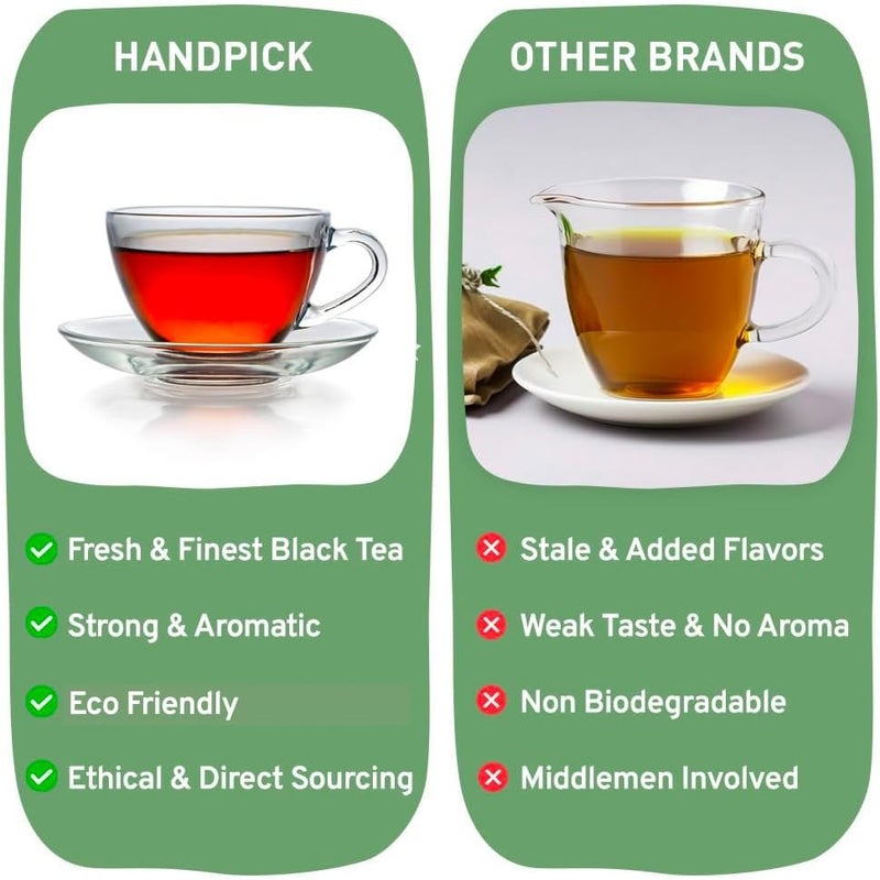 HANDPICK, Earl Grey Black Tea Bags (100 Count) Bergamot Oil | Caffeinated, Earl Grey Tea Bags | Flavoured With Citrus and Bergamot Brew Hot/Iced Tea with or without milk - Image 5